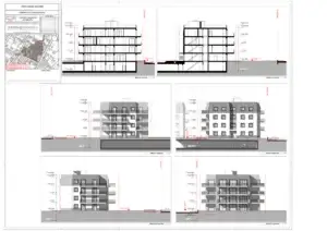 L'Esplanade léonard - Sections & elevations Bat.A