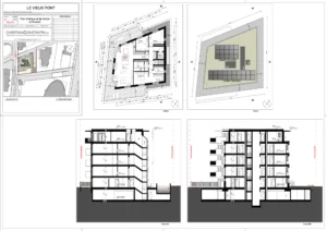 Le vieux pont - plans and sections