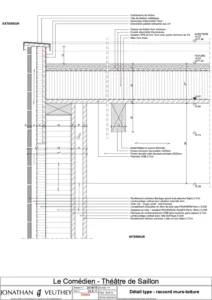 Le comedien - detail Parapet flat roof