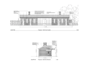 Railway station Dunleer - Elevations North East & West proposed